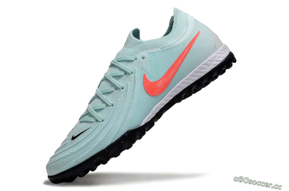 Men's Nike Phantom GX 2 Elite TF Artificial Turf Low-Tops Football Shoes - Jade/Red/White 5