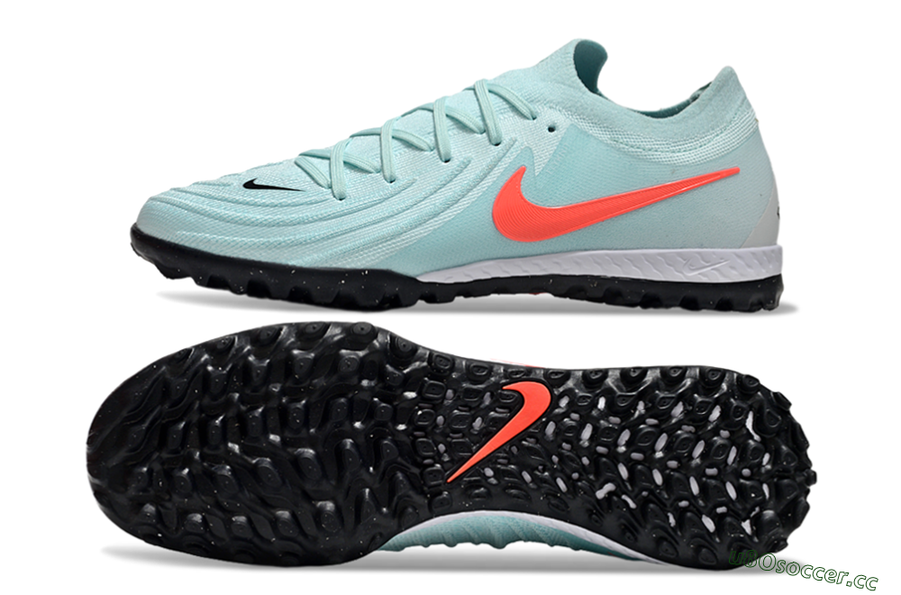 Men's Nike Phantom GX 2 Elite TF Artificial Turf Low-Tops Football Shoes - Jade/Red/White 1