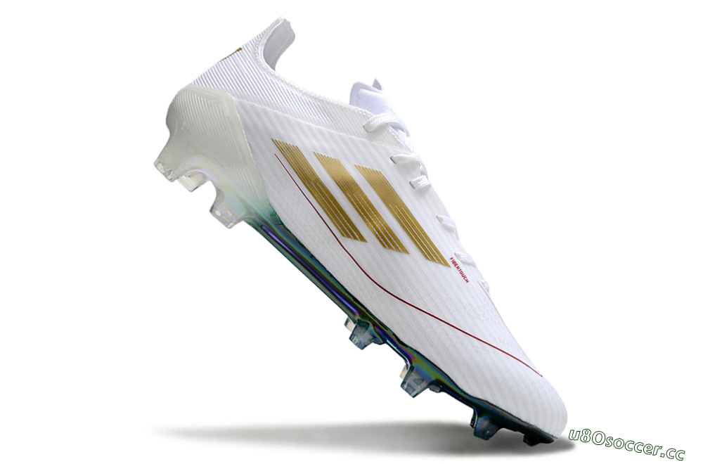Men's Adidas F50 Elite FG Firm Ground Low-Tops Football Boots - White/Green/Yellow 4