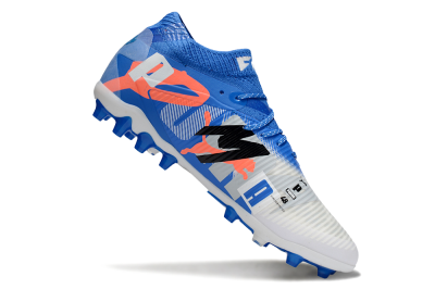 Men's Puma Future 8 Ultimate MG Multi Ground Low-Tops Football Boots - Blue/White/Orange