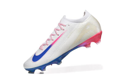 Men's Nike Air Zoom Mercurial Vapor 16 Elite FG Firm Ground Low-Tops Football Boots - White/Blue/Pink