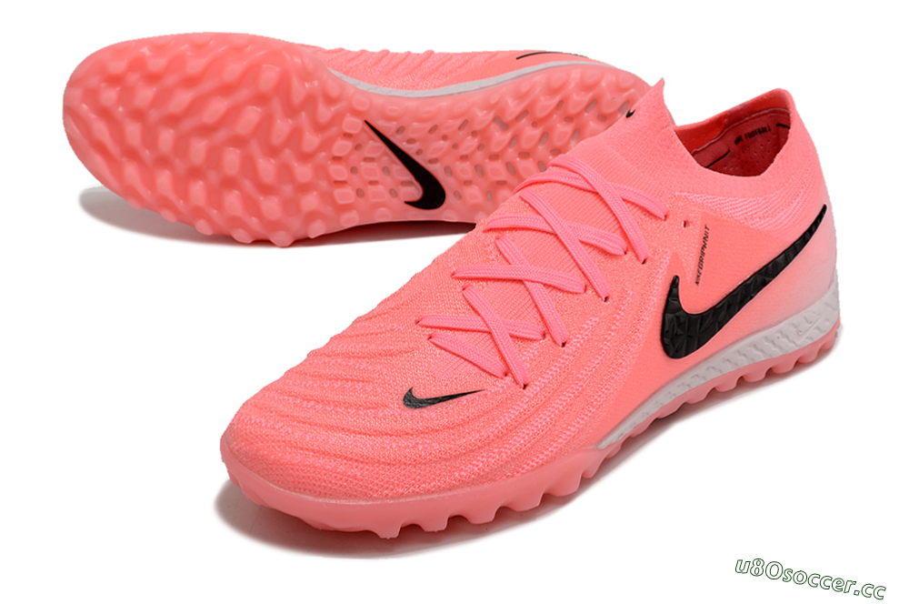 Men's Nike Phantom GX 2 Elite TF Artificial Turf Low-Tops Football Shoes - Pink/Black/White 3