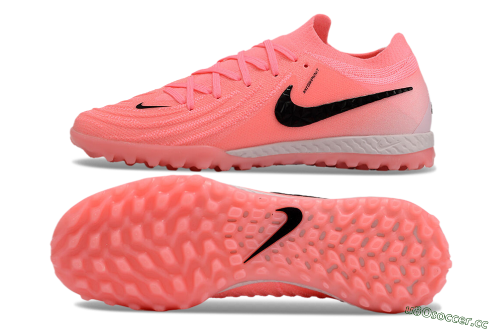 Men's Nike Phantom GX 2 Elite TF Artificial Turf Low-Tops Football Shoes - Pink/Black/White 1