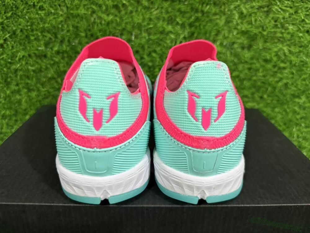 Unisex Adidas F50 Elite Laceless TF Artificial Turf Low-Tops Football Shoes - Jade/Pink/White