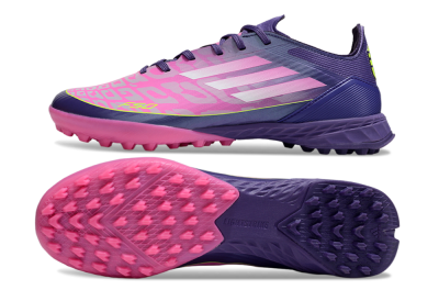 Men's Adidas F50 Pro TF Artificial Turf Low-Tops Football Shoes - Pink/Purple/Yellow