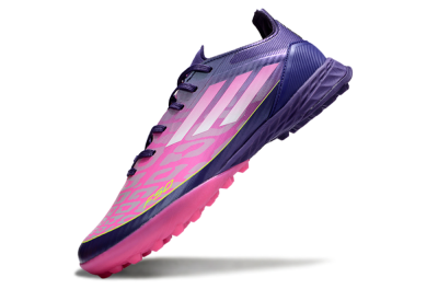 Men's Adidas F50 Pro TF Artificial Turf Low-Tops Football Shoes - Pink/Purple/Yellow