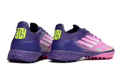 Men's Adidas F50 Pro TF Artificial Turf Low-Tops Football Shoes - Pink/Purple/Yellow