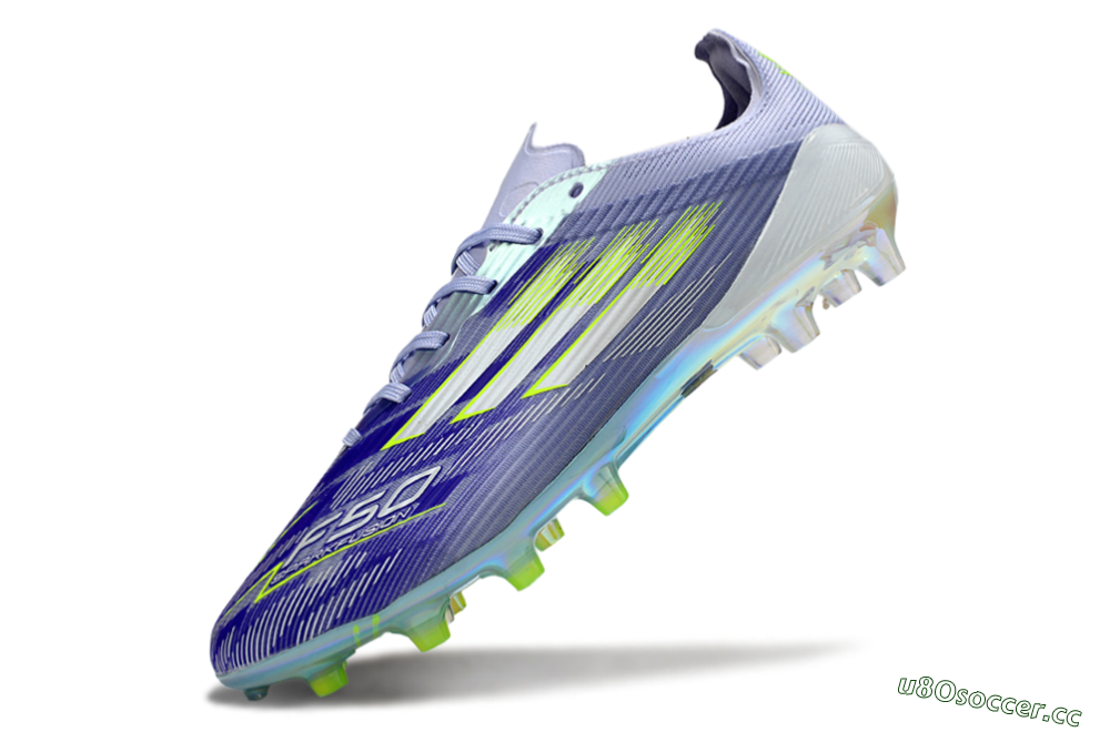 Unisex Adidas F50 Elite FG Firm Ground Low-Tops Football Boots - Blue/Yellow/Silver 6