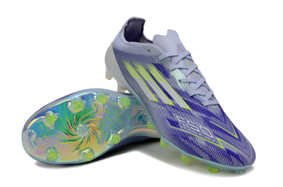 Unisex Adidas F50 Elite FG Firm Ground Low-Tops Football Boots - Blue/Yellow/Silver