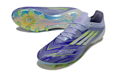 Unisex Adidas F50 Elite FG Firm Ground Low-Tops Football Boots - Blue/Yellow/Silver