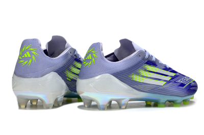 Unisex Adidas F50 Elite FG Firm Ground Low-Tops Football Boots - Blue/Yellow/Silver