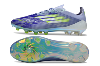 Unisex Adidas F50 Elite FG Firm Ground Low-Tops Football Boots - Blue/Yellow/Silver
