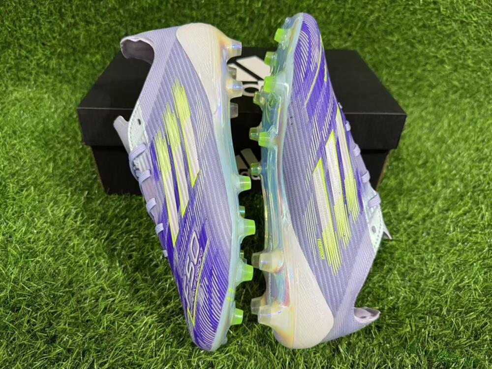 Unisex Adidas F50 Elite FG Firm Ground Low-Tops Football Boots - Blue/Yellow/Silver