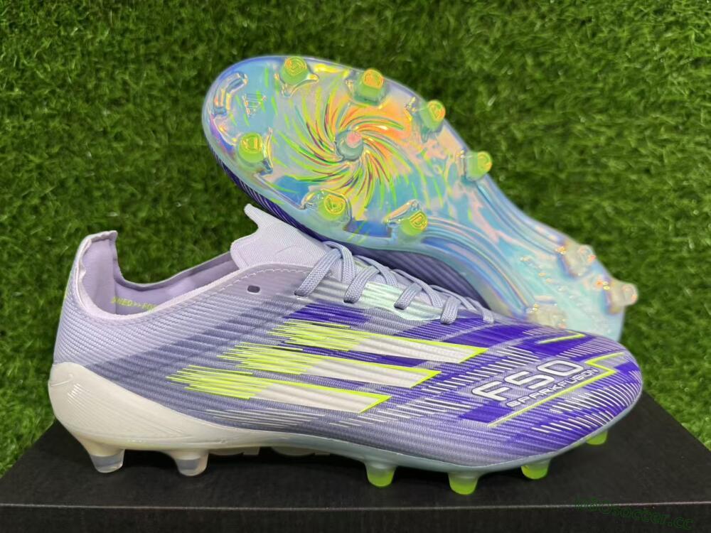 Unisex Adidas F50 Elite FG Firm Ground Low-Tops Football Boots - Blue/Yellow/Silver