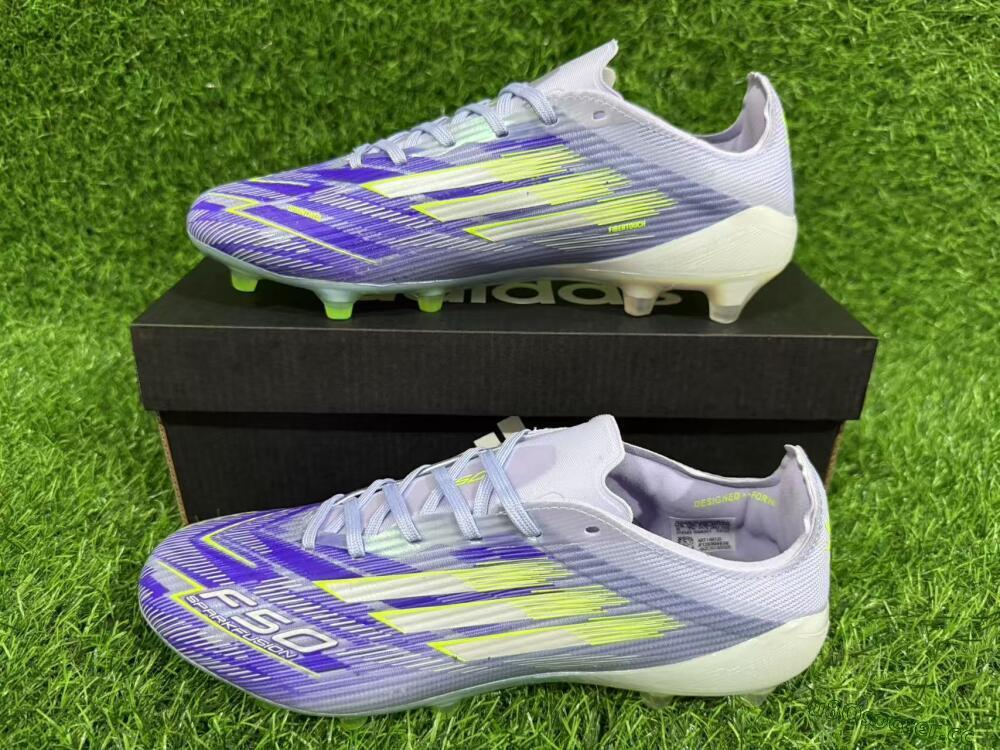 Unisex Adidas F50 Elite FG Firm Ground Low-Tops Football Boots - Blue/Yellow/Silver