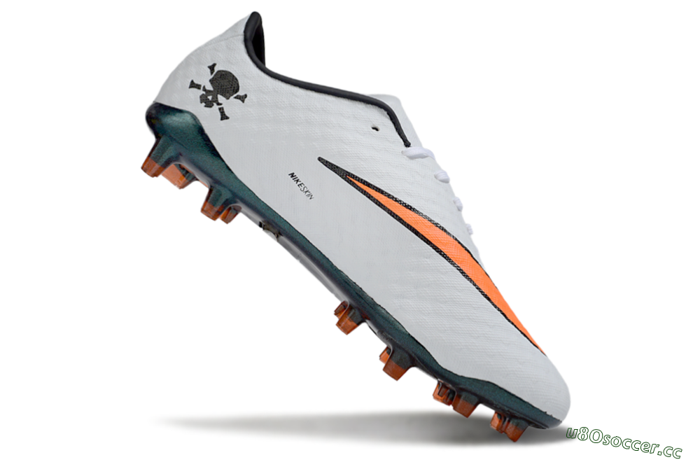 Men's Nike Hypervenom Phantom RGN SE FG Firm Ground Low-Tops Football Boots - White/Black/Orange 4