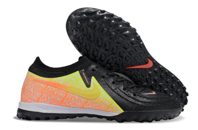 Men's Nike Phantom GX 2 Elite TF Artificial Turf Low-Tops Football Shoes - Black/Yellow/Orange