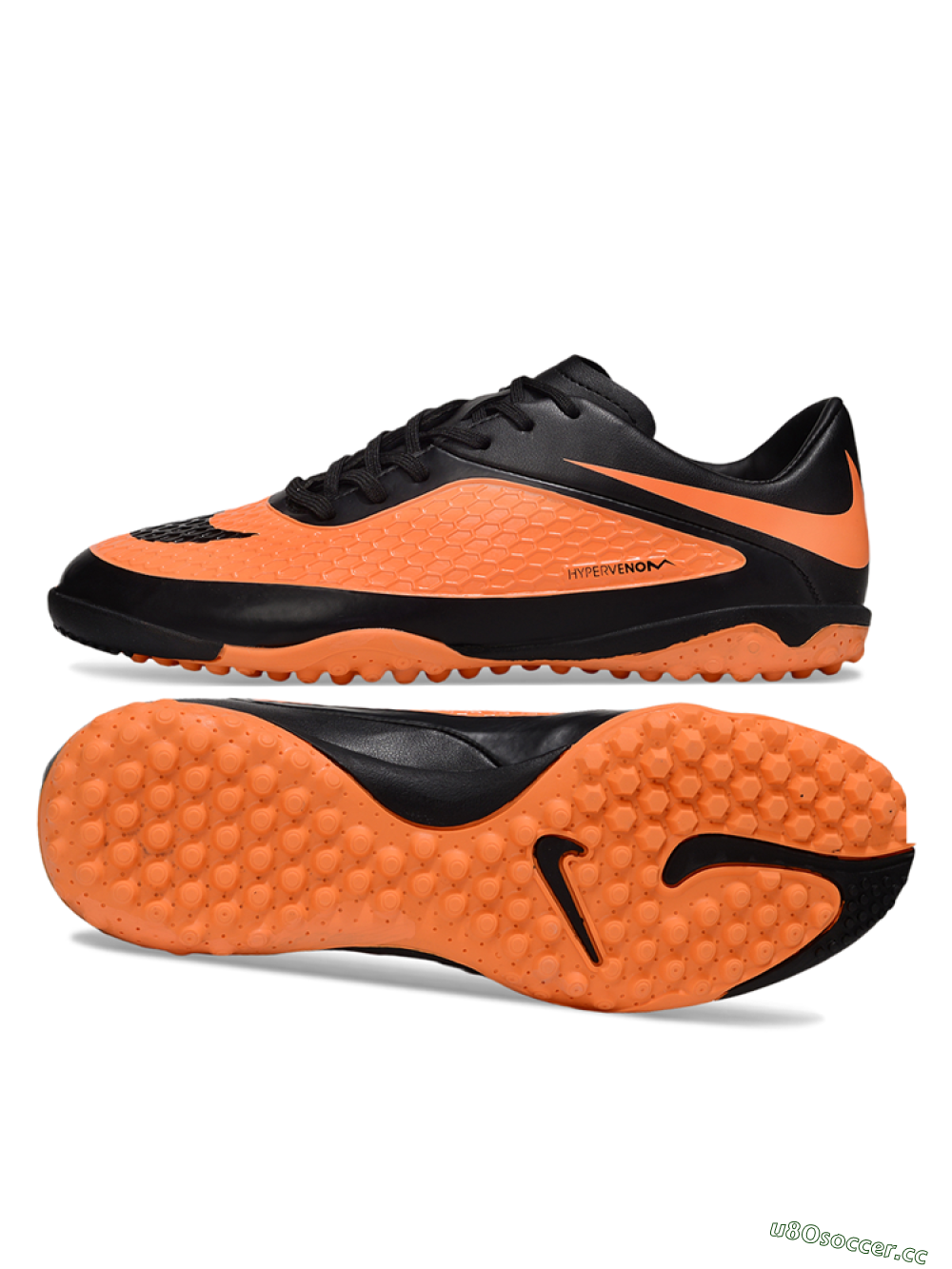 Men's Nike Hypervenom Phantom RGN SE TF Artificial Turf Low-Tops Football Shoes - Orange/Black 1