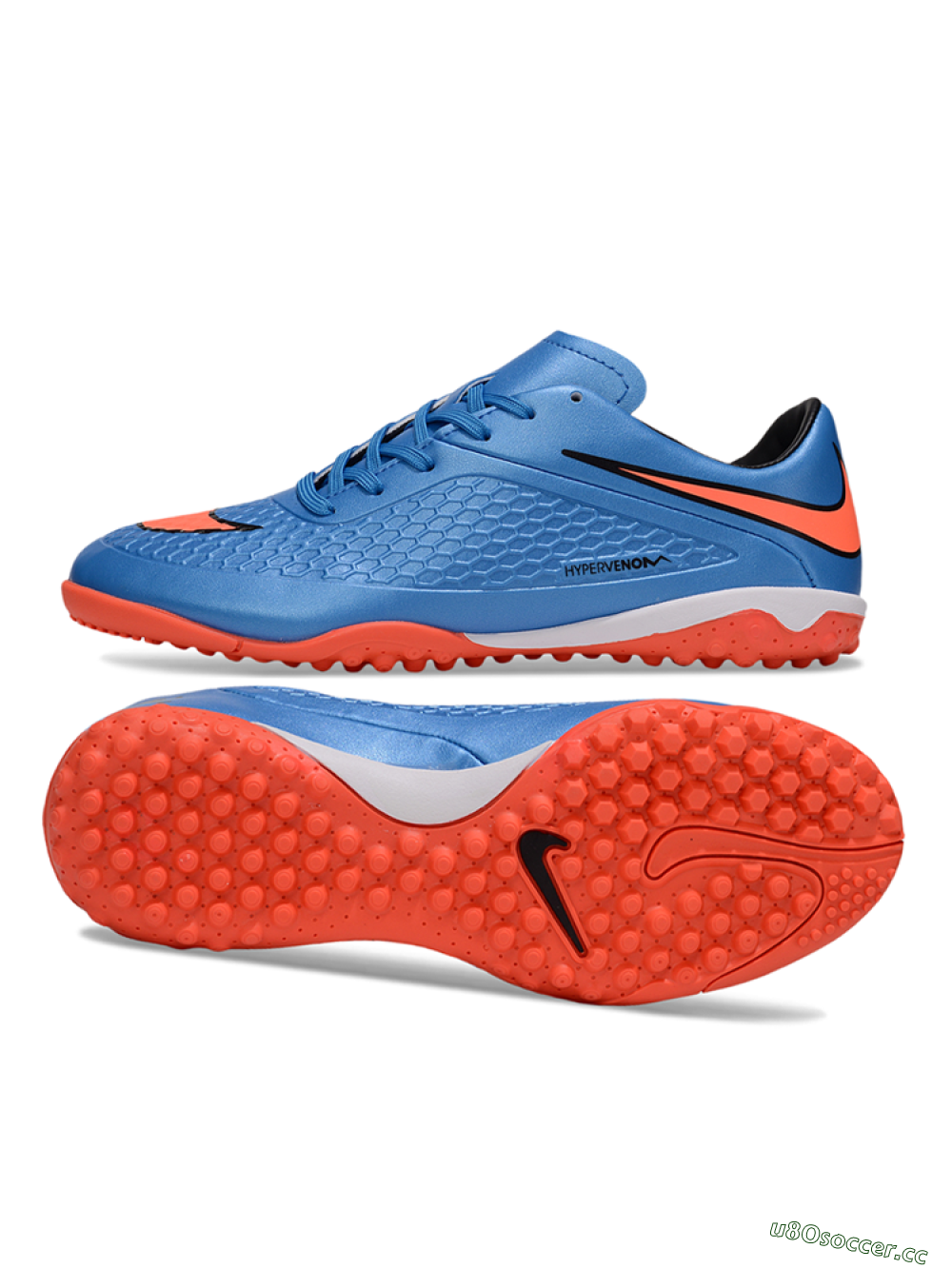 Men's Nike Hypervenom Phantom RGN SE TF Artificial Turf Low-Tops Football Shoes - Blue/Red/Black 1