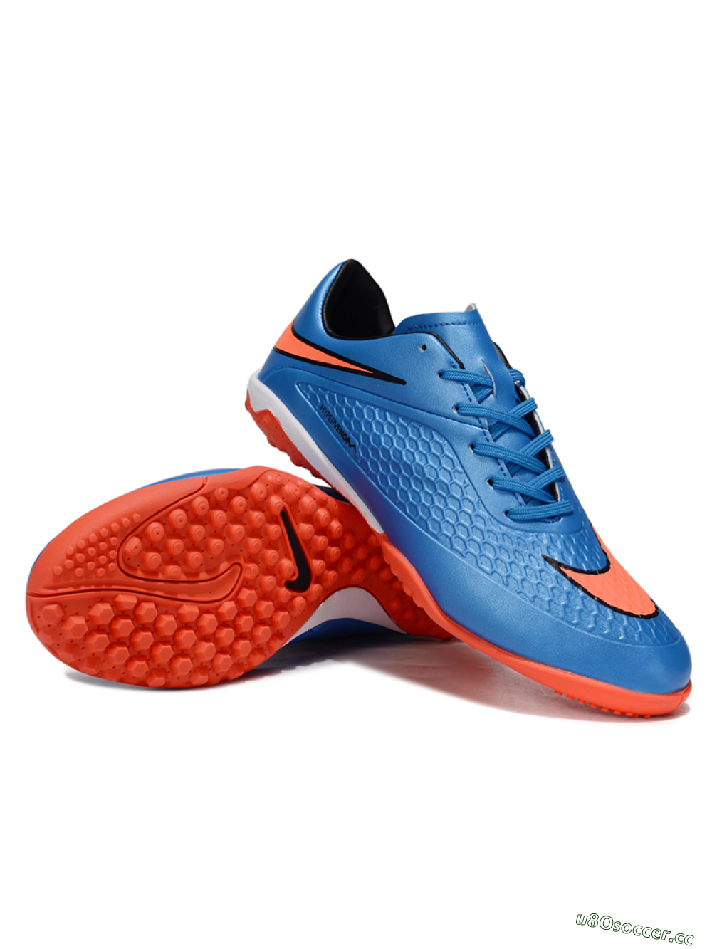 Men's Nike Hypervenom Phantom RGN SE TF Artificial Turf Low-Tops Football Shoes - Blue/Red/Black 3