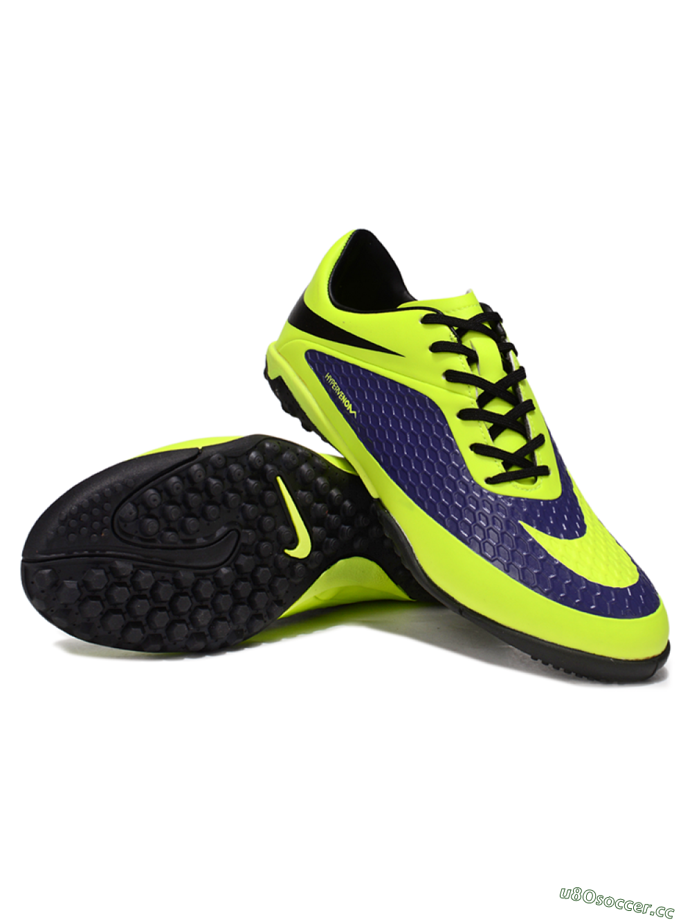 Men's Nike Hypervenom Phantom RGN SE TF Artificial Turf Low-Tops Football Shoes - Yellow/Blue/Black 3