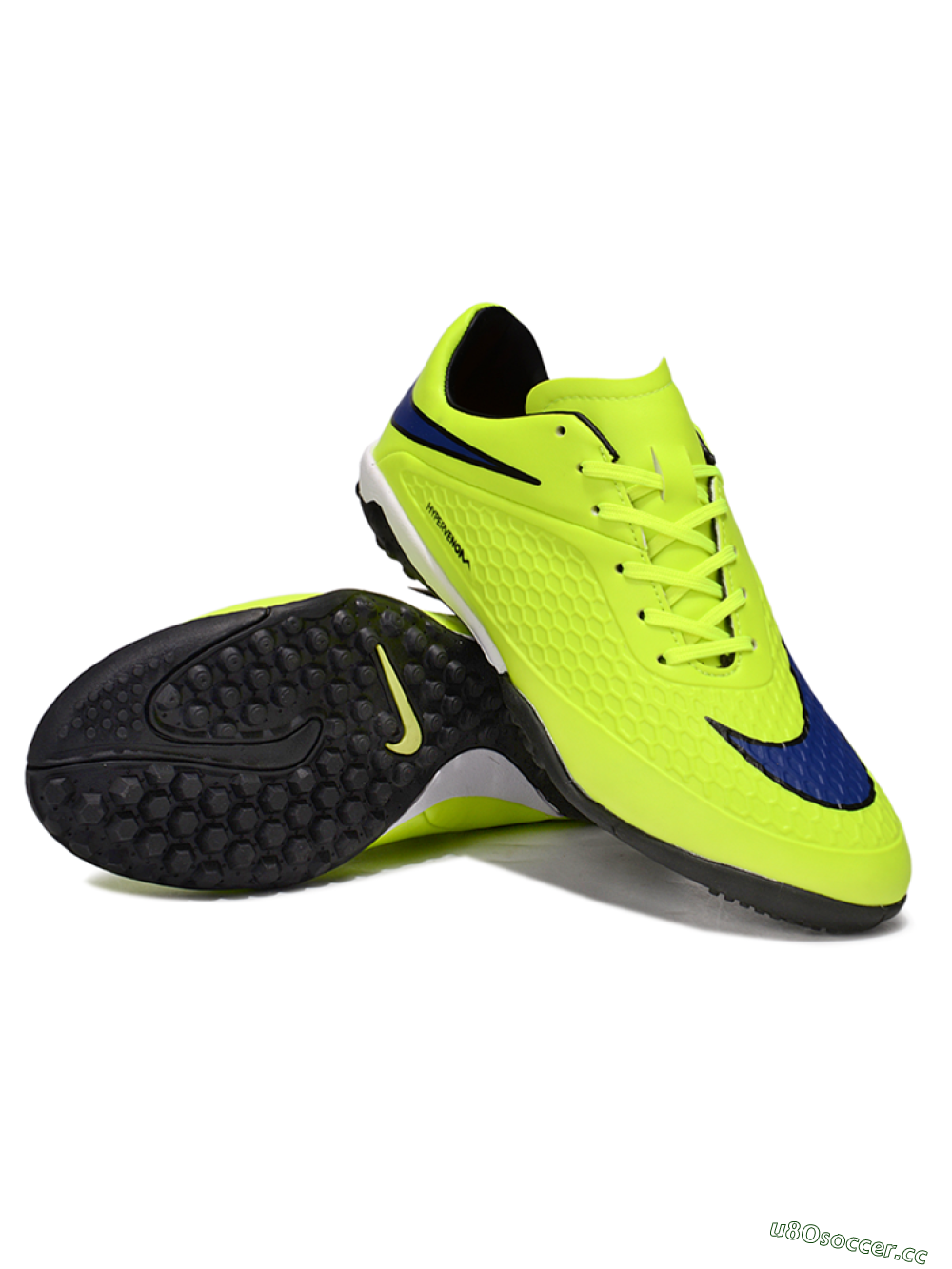 Men's Nike Hypervenom Phantom RGN SE TF Artificial Turf Low-Tops Football Shoes - Yellow/Blue/Black 3