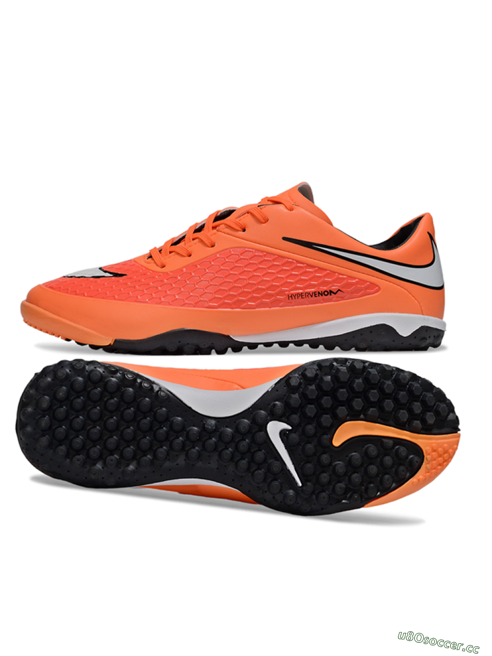 Men's Nike Hypervenom Phantom RGN SE TF Artificial Turf Low-Tops Football Shoes - Orange/Red/White 1