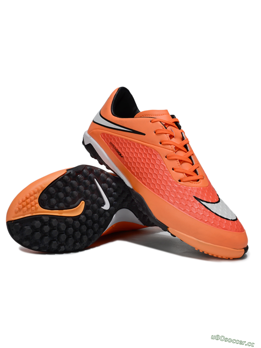 Men's Nike Hypervenom Phantom RGN SE TF Artificial Turf Low-Tops Football Shoes - Orange/Red/White 3