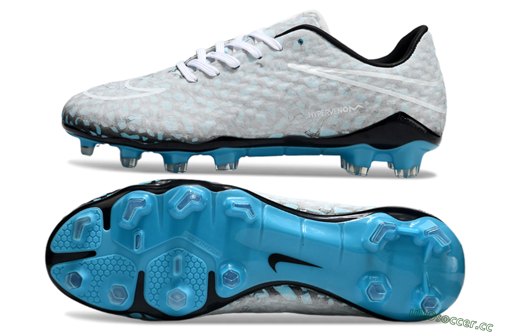 Men's Nike Hypervenom Phantom RGN SE FG Firm Ground Low-Tops Football Boots - Jade/Grey/White 1