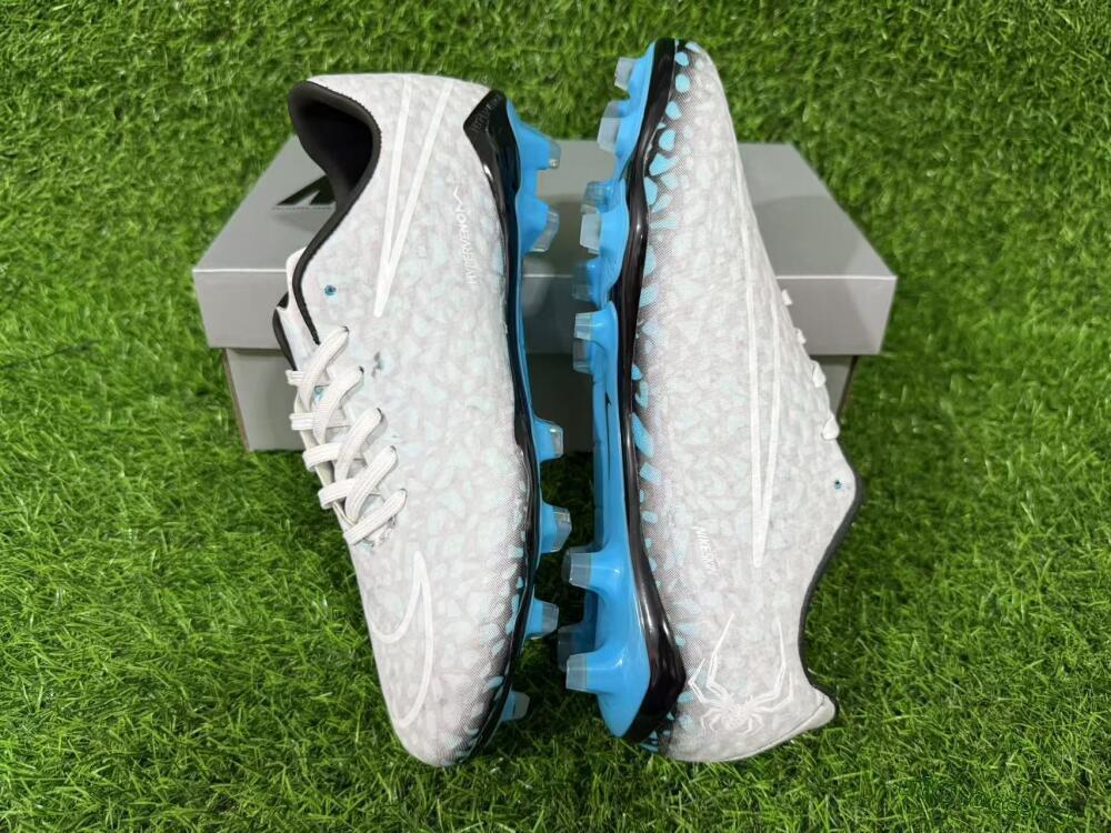 Men's Nike Hypervenom Phantom RGN SE FG Firm Ground Low-Tops Football Boots - Jade/Grey/White