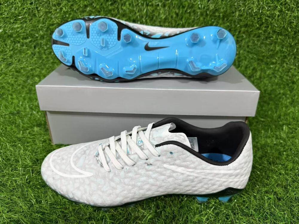 Men's Nike Hypervenom Phantom RGN SE FG Firm Ground Low-Tops Football Boots - Jade/Grey/White