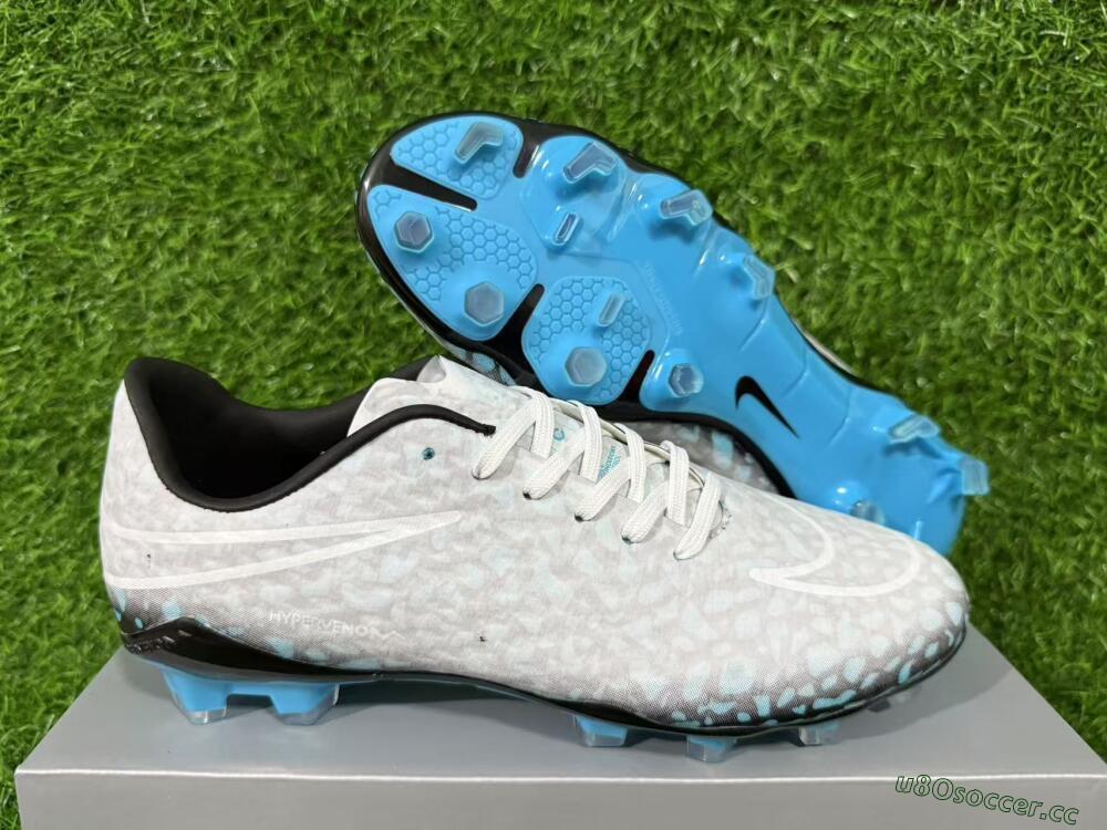 Men's Nike Hypervenom Phantom RGN SE FG Firm Ground Low-Tops Football Boots - Jade/Grey/White