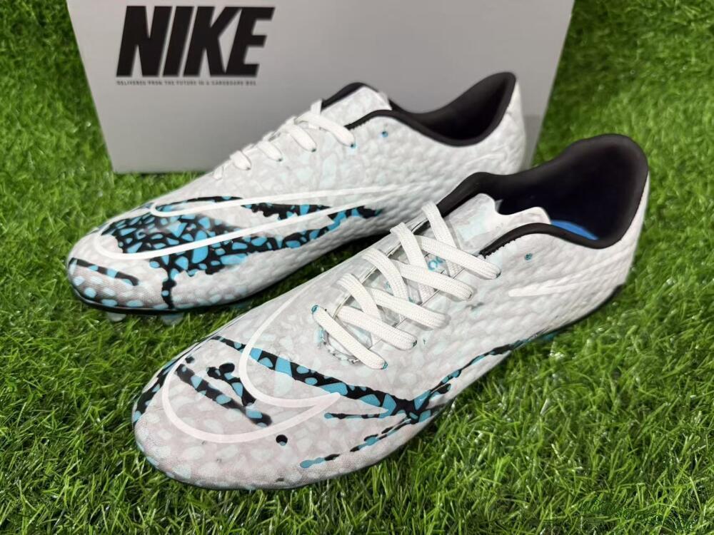 Men's Nike Hypervenom Phantom RGN SE FG Firm Ground Low-Tops Football Boots - Jade/Grey/White