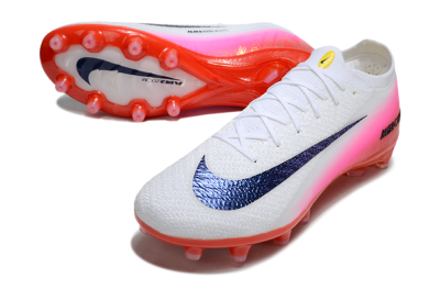 Unisex Nike Air Zoom Mercurial Vapor 16 Elite AG Artificial Grass Low-Tops Football Boots - White/Blue/Pink