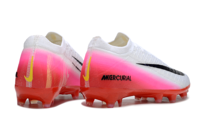 Unisex Nike Air Zoom Mercurial Vapor 16 Elite AG Artificial Grass Low-Tops Football Boots - White/Blue/Pink