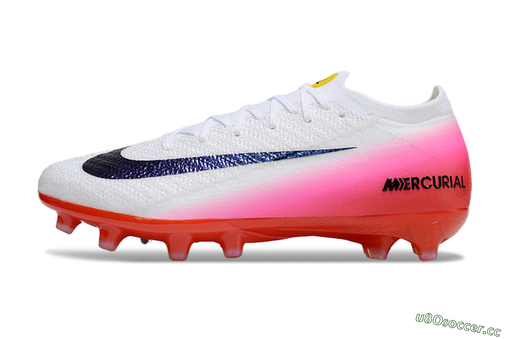 Unisex Nike Air Zoom Mercurial Vapor 16 Elite AG Artificial Grass Low-Tops Football Boots - White/Blue/Pink 0