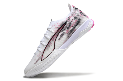 Men's Puma Ultra 5 Ultimate TF Artificial Turf Low-Tops Football Shoes - White/Black/Pink