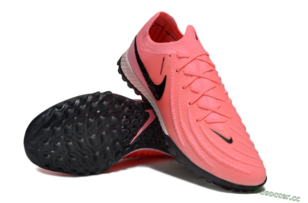 Men's Nike Phantom GX 2 Elite TF Artificial Turf Low-Tops Football Shoes - Pink/Black/White 4