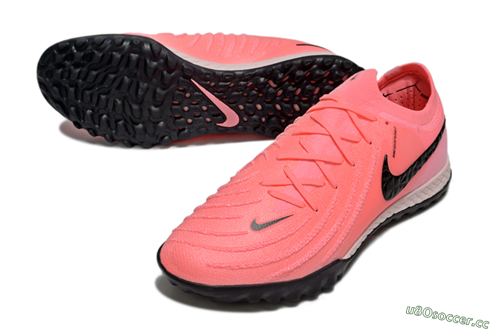 Men's Nike Phantom GX 2 Elite TF Artificial Turf Low-Tops Football Shoes - Pink/Black/White 3