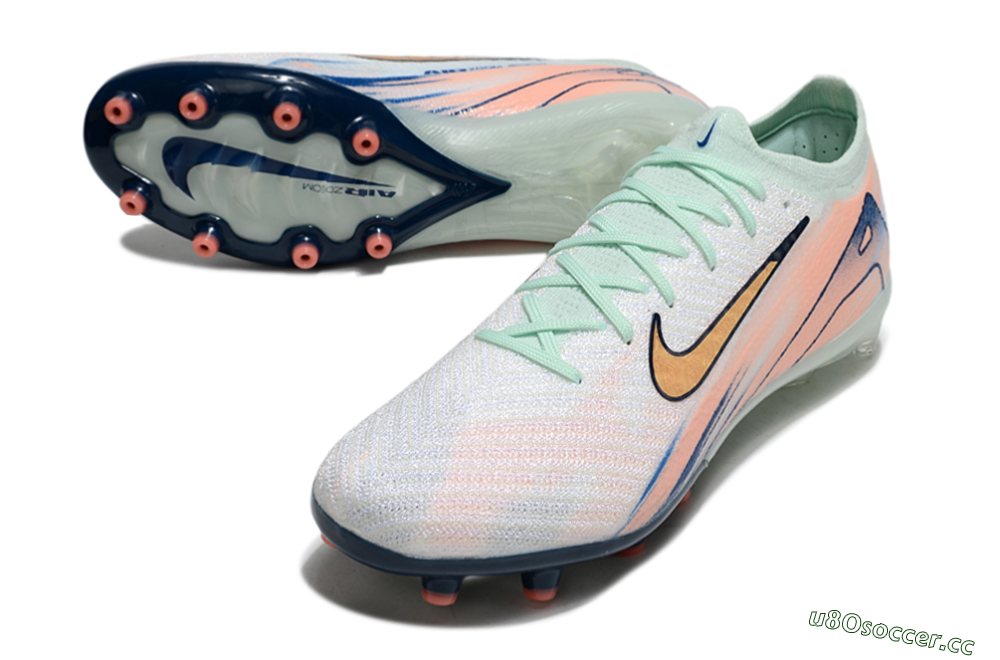 Unisex Nike Air Zoom Mercurial Vapor 16 Elite AG Artificial Grass Low-Tops Football Boots - Pink/Jade/Yellow 3