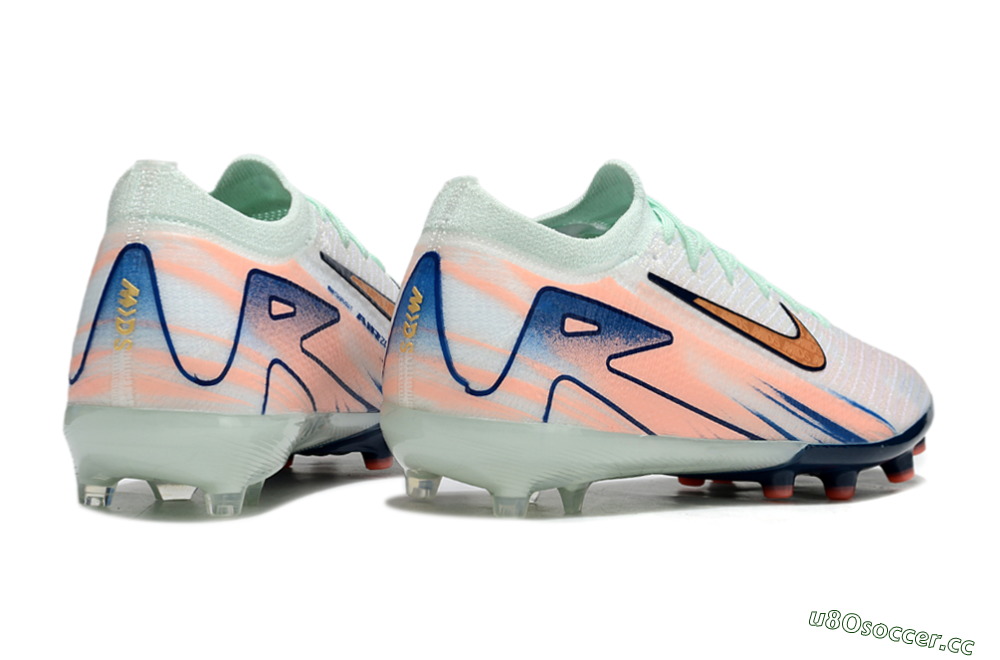 Unisex Nike Air Zoom Mercurial Vapor 16 Elite AG Artificial Grass Low-Tops Football Boots - Pink/Jade/Yellow 7