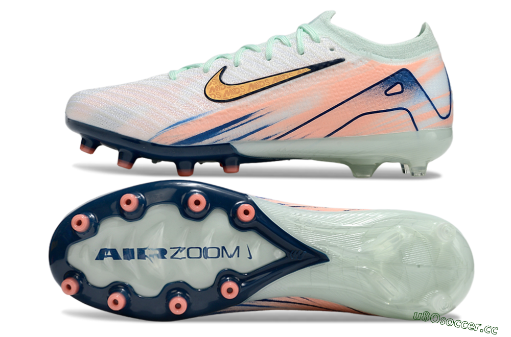 Unisex Nike Air Zoom Mercurial Vapor 16 Elite AG Artificial Grass Low-Tops Football Boots - Pink/Jade/Yellow 1