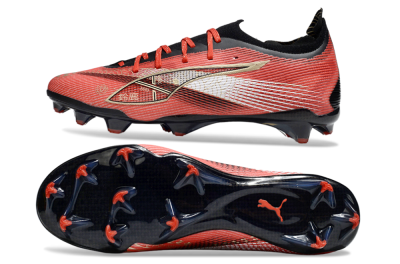 Men's Puma Ultra 5 Ultimate FG Firm Ground Low-Tops Football Boots - Red/Gold/White