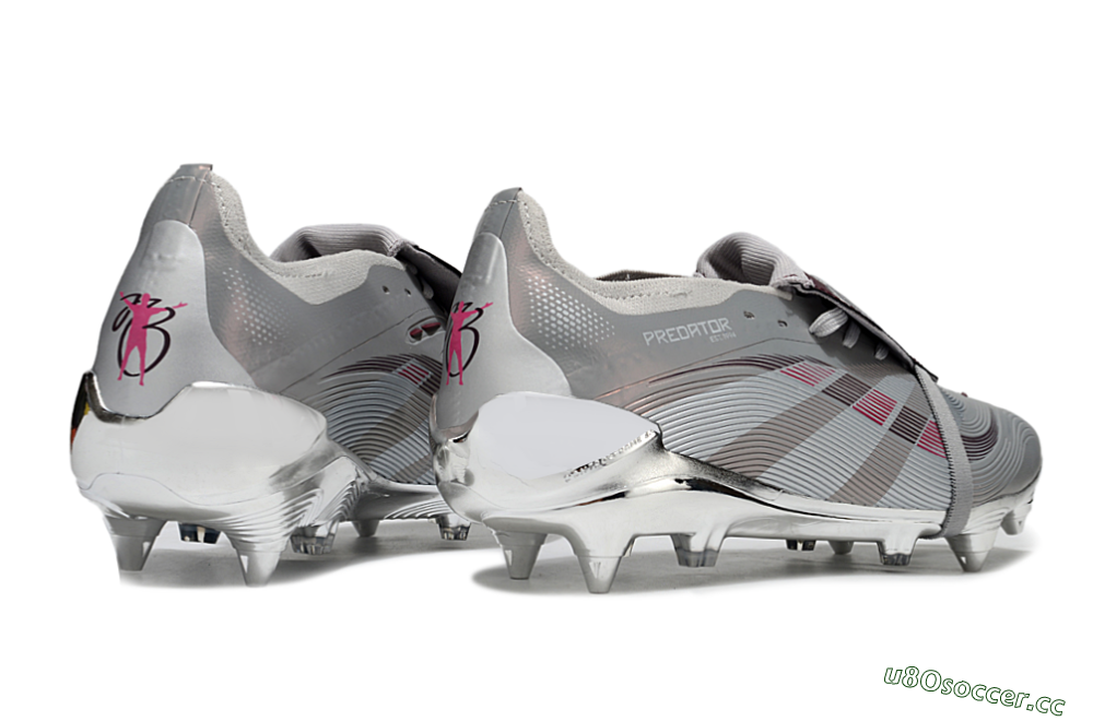 Men's Adidas Predator 25 Elite Foldover Tongue SG Soft Ground Low-Tops Football Boots - Silver/White/Red 6