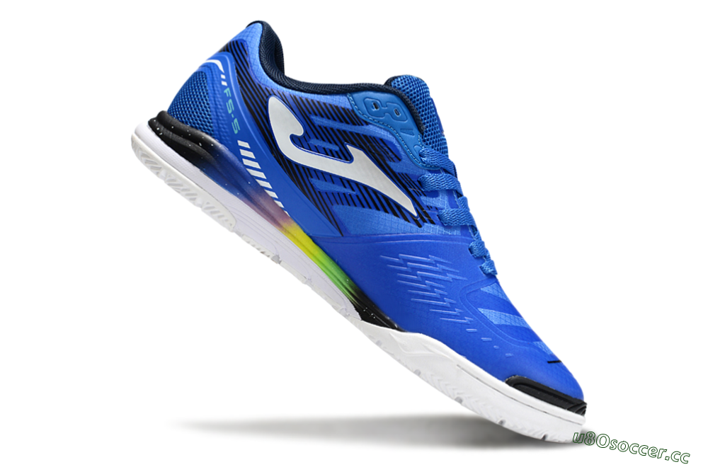 Men's Joma Top Flex IC Indoor & Futsal Low-Tops Football Shoes - Blue/White/Black 4