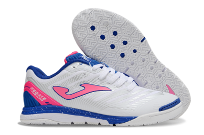 Men's Joma Top Flex IC Indoor & Futsal Low-Tops Football Shoes - White/Pink/Blue
