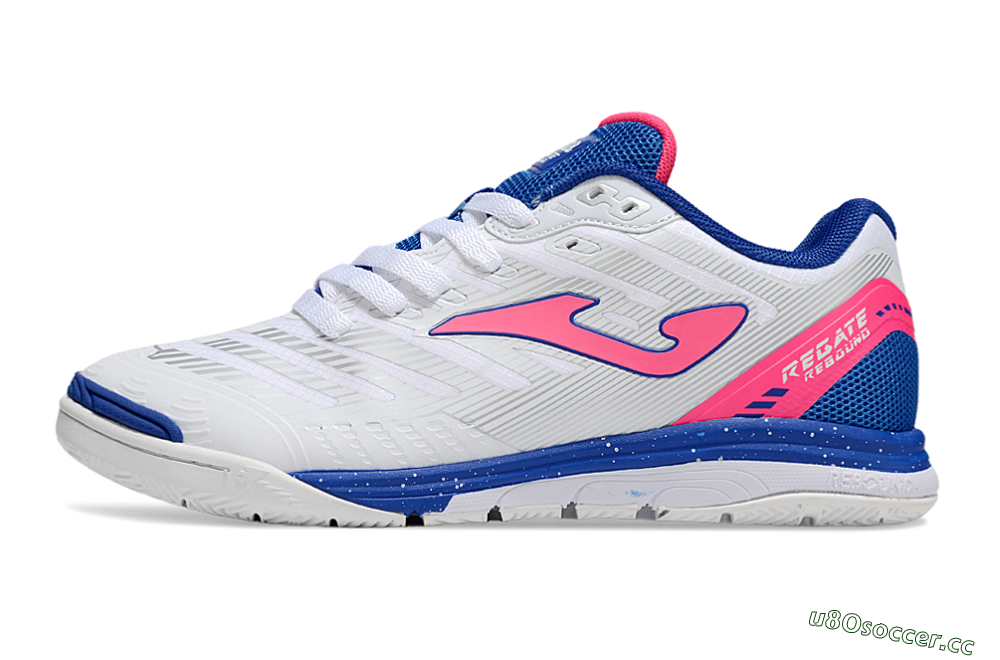 Men's Joma Top Flex IC Indoor & Futsal Low-Tops Football Shoes - White/Pink/Blue 0