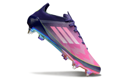 Men's Adidas F50 Elite SG Soft Ground Low-Tops Football Boots - Pink/Purple/Yellow