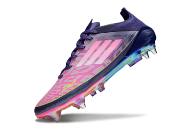 Men's Adidas F50 Elite SG Soft Ground Low-Tops Football Boots - Pink/Purple/Yellow