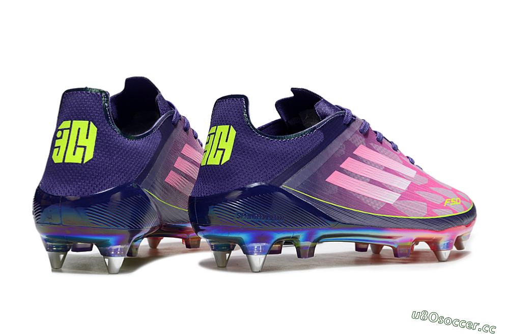 Men's Adidas F50 Elite SG Soft Ground Low-Tops Football Boots - Pink/Purple/Yellow 6